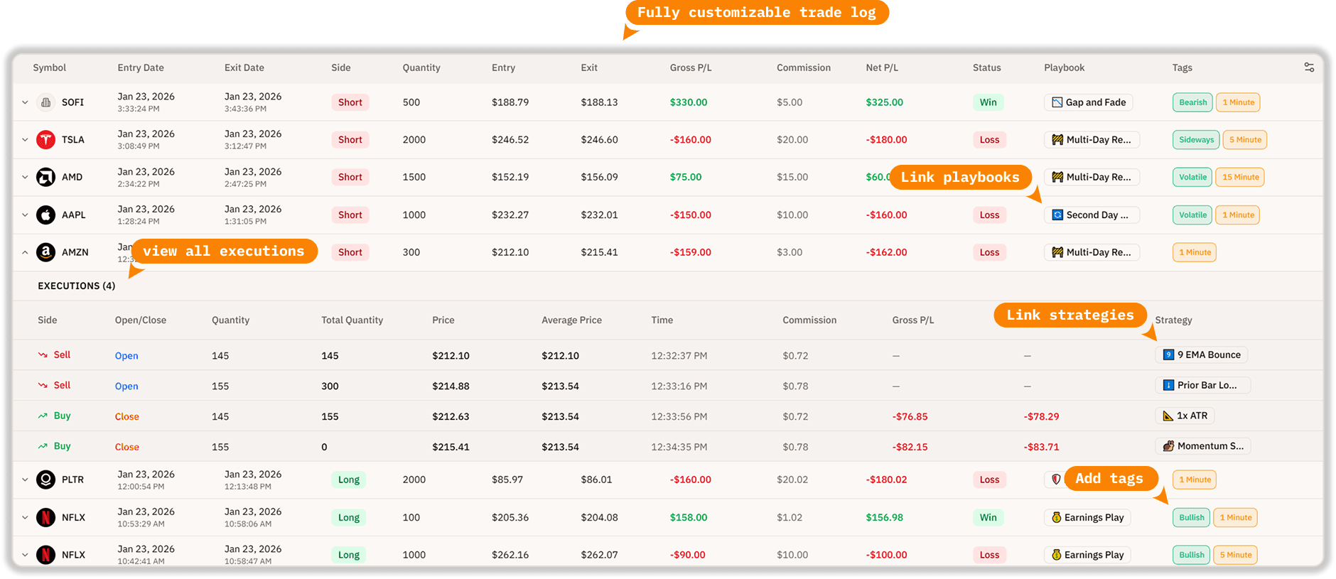 Import & Log Trades, CSV Import or Manual Entry