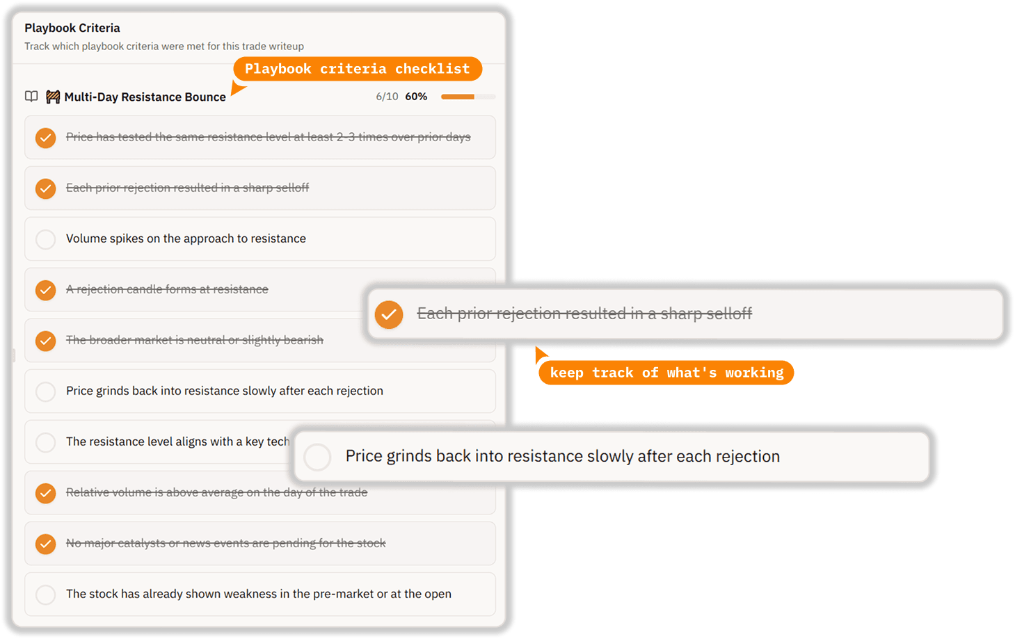 Playbook Criteria Checklist