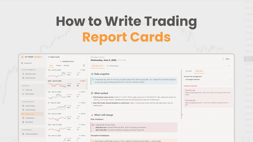 How to Write Trading Report Cards (Daily, Weekly & Monthly)
