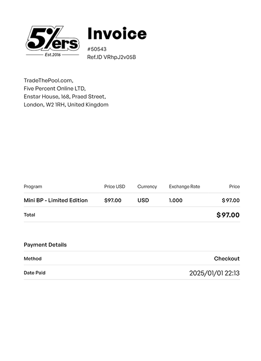 Purchase receipt